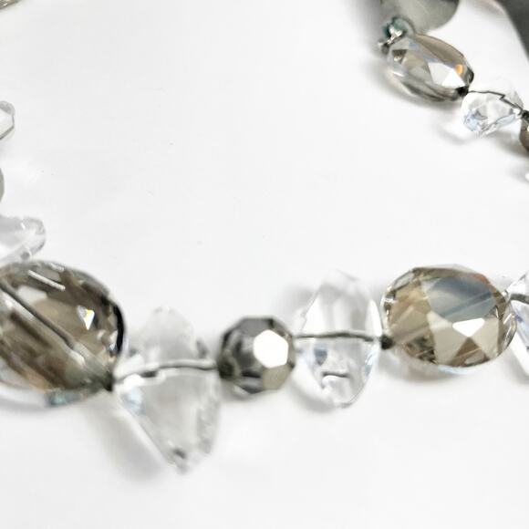 Stella & Dot Claire Faceted Glass Bead Ribbon Adjustable Necklace - Picture 4 of 7